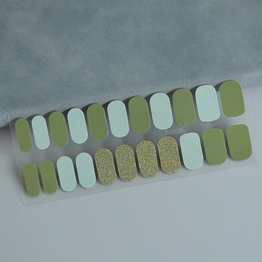 22finger Flash Sequin Nail Polish Gel Film ins Wind Waterproof Lasting Nail Sticker